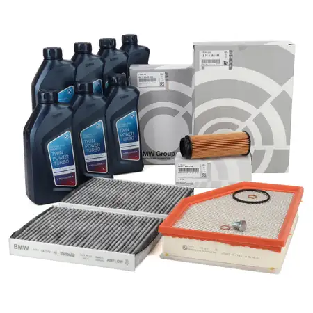 ORIGINAL BMW filter set, 3-piece + 7L 5W30 engine oil G30/31 M550d G10/12 750d X5 G05 X6 G06 M50d