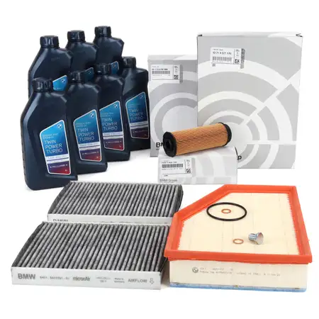 ORIGINAL BMW Filterset 3-tlg + 7L 5W30 Motor&ouml;l G30/31 G32 G11/12 G14-16 X5 X6 X7 B58 B57