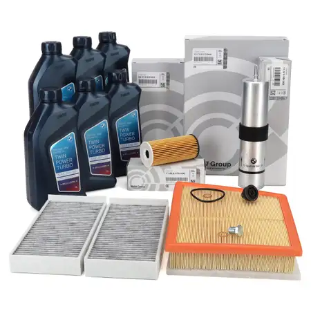 ORIGINAL BMW Filterset 4-tlg + 6L 5W30 Motor&ouml;l 2er F46 X1 F48 X2 F39 B47 bis 08.2017