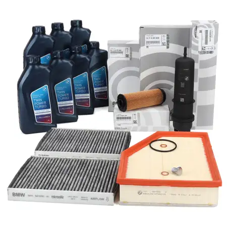 ORIGINAL BMW filter set, 4 pieces + 7L 5W30 engine oil G30 G31 530d 540d G32 640d G14 G15 840d B57