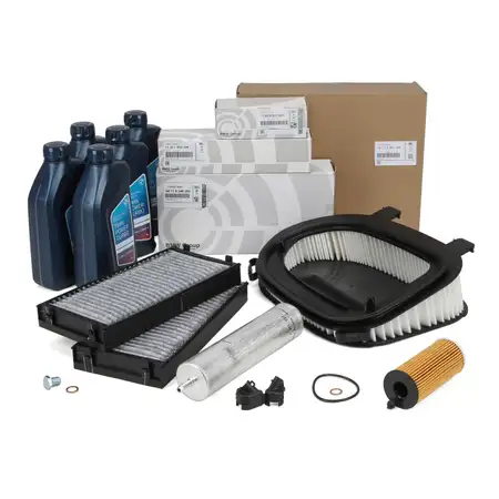 ORIGINAL BMW Filterset 4-tlg + 5L 5W30 Motor&ouml;l X5 F15 sDrive25d xDrive25d 211/218 PS