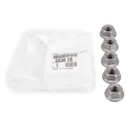 5x ORIGINAL Citroen Peugeot PSA Mutter Radnabe Radaufh&auml;ngung 6936.86