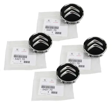 4x ORIGINAL Citroen Nabendeckel Felgendeckel &Oslash; 60 mm C1 C2 C3 C4 C5 C6 5421.70