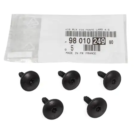5x ORIGINAL PSA Opel MOPAR Schraube Karosserie Verkleidung 9801024980