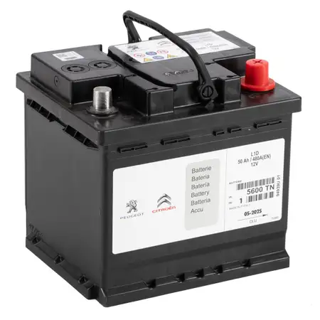 ORIGINAL PSA Opel Autobatterie Batterie Starterbatterie 12V 50Ah 480A 5600.TN