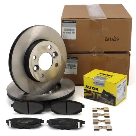 ORIGINAL DACIA Bremsscheiben + TEXTAR Bremsbel&auml;ge Spring 45/65 PS vorne