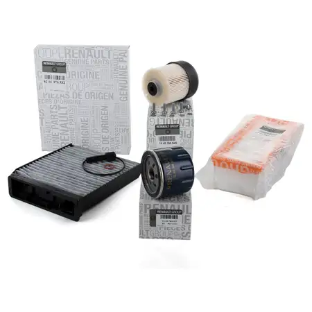 ORIGINAL DACIA Filter Set, 4 pcs, Duster (HS_) 1.5 dCi 90/109/110 hp with SOGEFI system