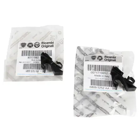 2x ORIGINAL Fiat bracket clip for rear shelf, Punto 199, Stilo 192, Ypsilon 843, left and right