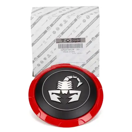 1x ORIGINAL Fiat Abarth hub cap wheel cover &Oslash; 140mm 500 500C 595 695 from model year 2016 onwards 52039524