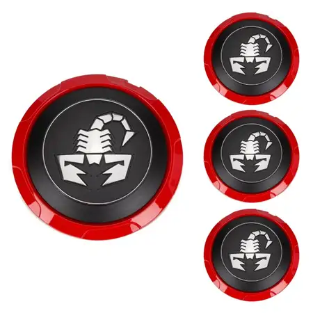 4x ORIGINAL Fiat Abarth hub cap wheel cover &Oslash; 140mm 500 500C 595 695 from model year 2016 52039524