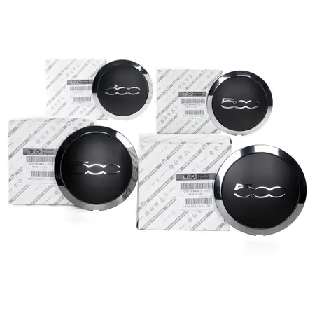 4x ORIGINAL FIAT Hub Cap Wheel Cover 500 / 500 C (312_) 51884863