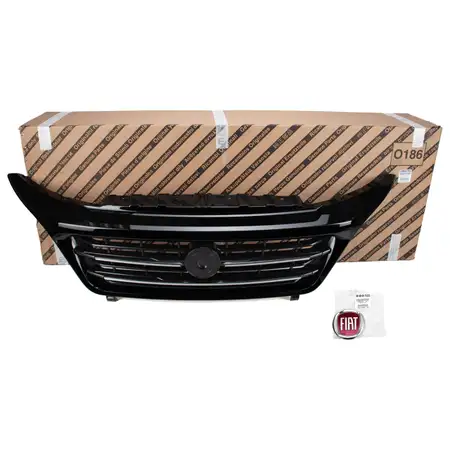 ORIGINAL Fiat K&uuml;hlergrill Schwarz mit 2 Chromleisten + Emblem Ducato (250)