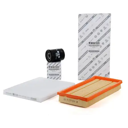 ORIGINAL Alfa Romeo Fiat filter set, 3 pieces, Mito 955, Doblo Grande, Punto Evo 199, 1.4, 78/95 hp