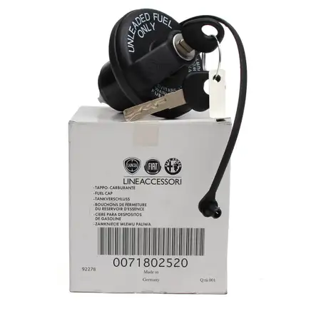 ORIGINAL Alfa Romeo Fiat Lancia fuel cap with key 71802520