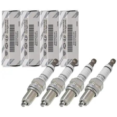 4x ORIGINAL Fiat Z&uuml;ndkerze 500L 500X DOBLO 263 PUNTO 199 Giulietta 1.4 1.6 46344792