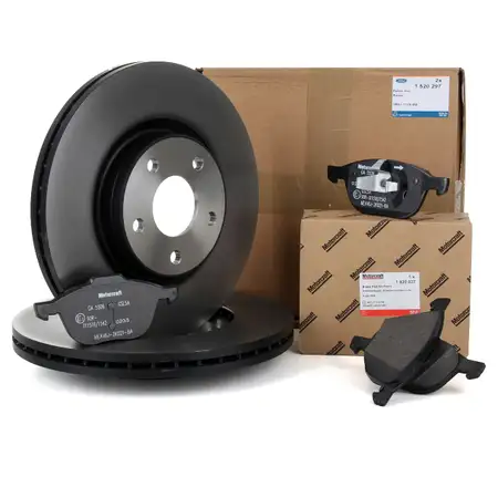 ORIGINAL Ford Bremsscheiben + MOTORCRAFT Bremsbel&auml;ge Focus 1 3 Kuga 1 C-Max 1 2 vorne