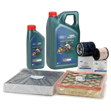 ORIGINAL Ford Inspektionskit + 6 Liter Motor&ouml;l D 0W30 GALAXY MONDEO V S-MAX