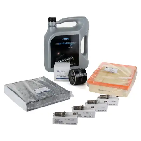 ORIGINAL Ford inspection kit 5L engine oil 5W30 4x spark plugs FOCUS II 1.4 1.6 1.6Ti