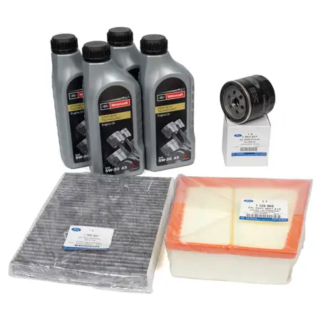 ORIGINAL Ford inspection kit + 4L 5W30 engine oil B-MAX ECOSPORT FIESTA VI 1.25-1.6
