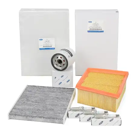 ORIGINAL Ford filter set + 3x spark plugs Fiesta 7 MK7 1.1 Ti-VCT 71/86 hp