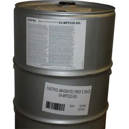 60L 60 Liter ORIGINAL Ford CASTROL MAGNATEC PROFESSIONAL 5W20 Motor&ouml;l WSS-M2C948-B 15D62D