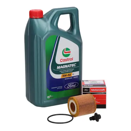 5L ORIGINAL Ford CASTROL MAGNATEC 5W-30 A5 Motor&ouml;l + &Ouml;lfilter Ranger TKE 2.0/2.2 TDCi
