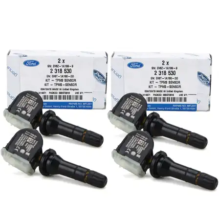 4x ORIGINAL Ford TPMS tire pressure sensor B-Max C-Max II Focus III Kuga II 2562276