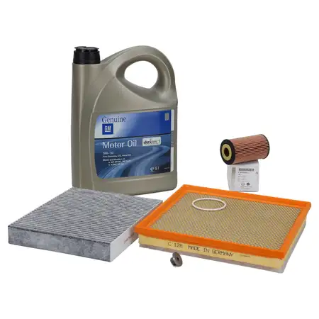 OPEL Inspection Kit Oil Change Set 5W-30 dexos1 Gen3 for ASTRA J ZAFIRA C 1.4