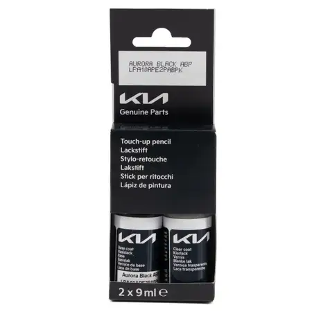 ORIGINAL Kia Lackstift Set Aurora Black ABP + Klarlack 2x 9ml LPA10APE2PABPK MHD 10.2026