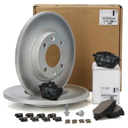 ORIGINAL PSA OPEL Bremsscheiben + Bel&auml;ge C3 IV C4 III / X e-208 Corsa-e Mokka-e hinten