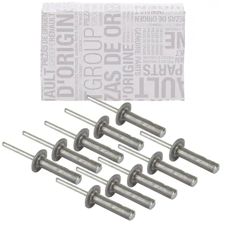 10x ORIGINAL Renault Blindniete Metallniete CAPTUR CLIO MEGANE TWINGO 7703072362