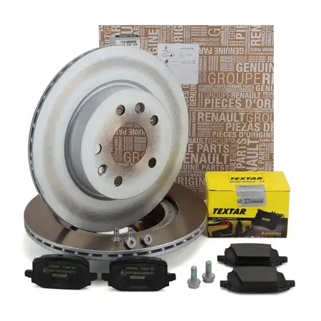 ORIGINAL Renault Bremsscheiben + TEXTAR Bremsbel&auml;ge Kangoo 3 bis 12.2023 hinten