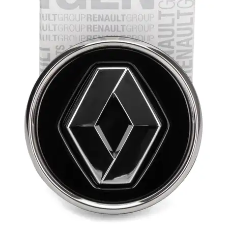 1x ORIGINAL Renault Nabendeckel Nabenkappe Radnabe Silverstone Schwarz Chrom 403152085R