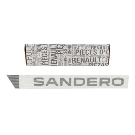 ORIGINAL Dacia Emblem Logo Schriftzug Plakette Schwarz Sandero 3 hinten 908905709R