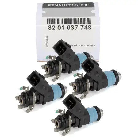 4x ORIGINAL Renault Einspritzd&uuml;se Clio 2 Kangoo Megane 2 1.4/1.6 16V 8201037748