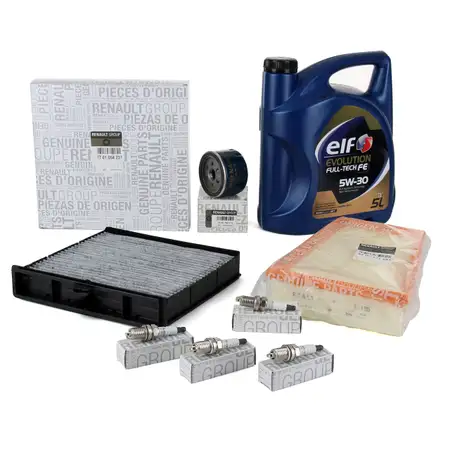 ORIGINAL Renault inspection kit + 5 L Elf Evolution 5W-30 for SCENIC II 1.6 16V