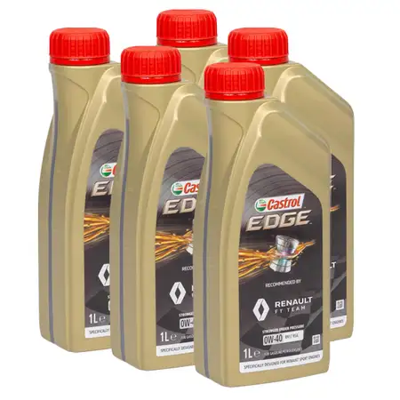5L 5 Liter ORIGINAL Renault CASTROL EDGE 0W40 Motor&ouml;l &Ouml;l RN17RSA 7711943668