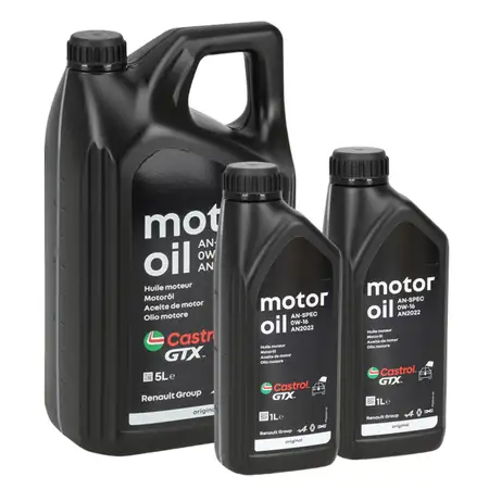 7L 7 Liter ORIGINAL Renault CASTROL GTX AN-SPEC 0W-16 AN2022 Motor&ouml;l