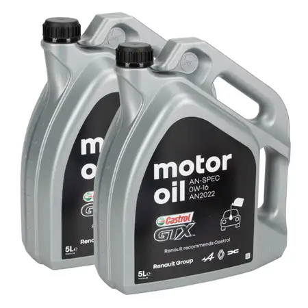 10L 10 Liter ORIGINAL Renault CASTROL GTX AN-SPEC Motor&ouml;l &Ouml;l 0W-16 AN2022 7711382295