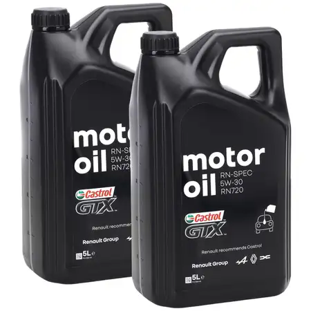 10L 10 liters ORIGINAL Renault engine oil CASTROL GTX RN-SPEC 5W30 RN720 7711943687