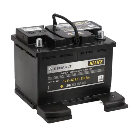 ORIGINAL Renault Dacia EFB Autobatterie Batterie Hi-LIFE 12V 60Ah 510A 7711947966