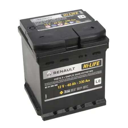 ORIGINAL Renault Autobatterie Batterie Starterbatterie 12V 40Ah 330A Twingo 3 8201560592