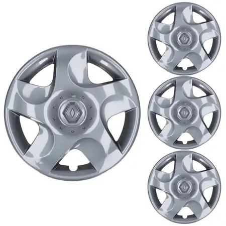 4x ORIGINAL Renault Radkappe Radblende PIRATE 14 Zoll Dunkelgrau TWINGO 2 403151846R