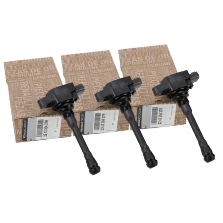 3x ORIGINAL Renault Dacia Z&uuml;ndspule Twingo 3 Logan 2 Sandero 2 1.0 SCe 73 PS 224330437R