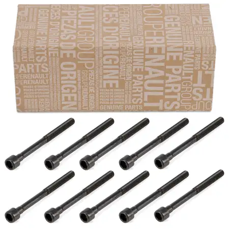 10x ORIGINAL Renault Dacia Zylinderkopfschraube M10x1,5 121mm 11056ED000