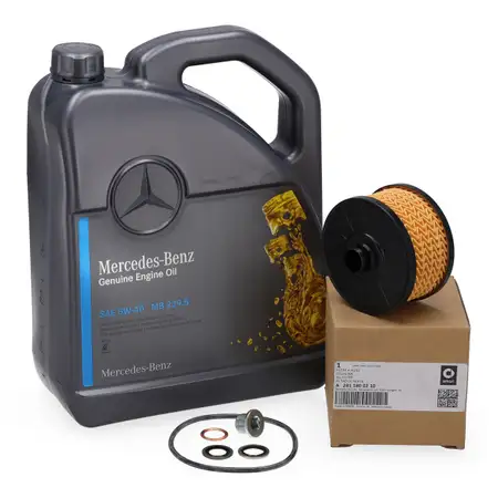 5L ORIGINAL 5W-40 MB 229.5 Engine Oil + Oil Filter SMART ForFour ForTwo (453) 0.9 90/109 hp