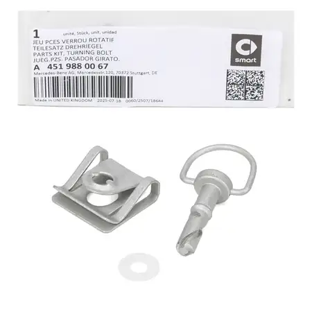 1x ORIGINAL Smart Drehverschluss Motorraumabdeckung City-Coupe ForTwo 450 451 4519880067