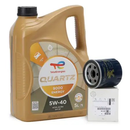 5L TOTAL QUARTZ 9000 ENERGY 5W-40 + ORIGINAL &Ouml;lfilter JUMPER BOXER 9808867880