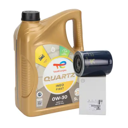 5L 5 Liter TOTAL QUARTZ INEO FIRST 0W-30 + ORIGINAL PSA &Ouml;lfilter 1606267580
