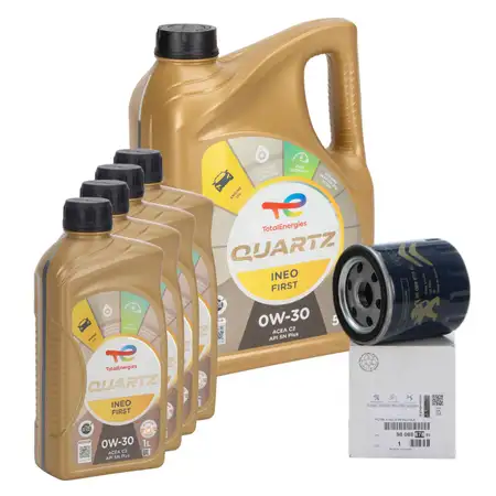 9L 9 Liter TOTAL QUARTZ INEO FIRST 0W-30 + ORIGINAL PSA &Ouml;lfilter 9808867880